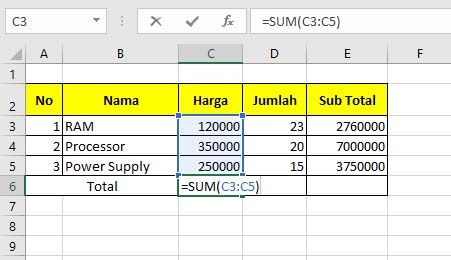 Beberapa Formula atau Rumus Excel yang Wajib Dikuasai