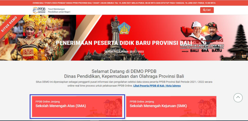 Panduan Pendaftaran Kembali PPDB Prov. Bali