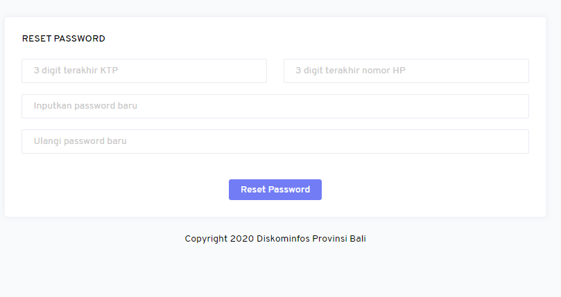 Cara Reset Password SSO