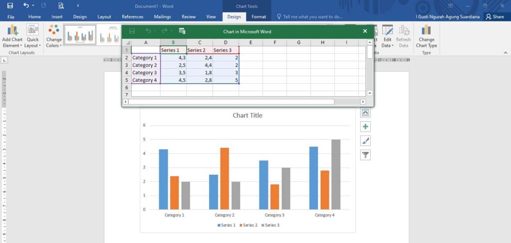 Cara Membuat Grafik pada Word 2016
