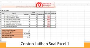 Contoh Latihan Soal Excel 1 Contoh Latihan Soal Excel