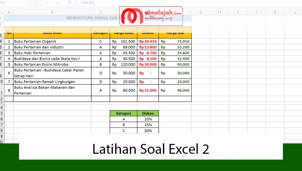 Latihan Soal Excel 2