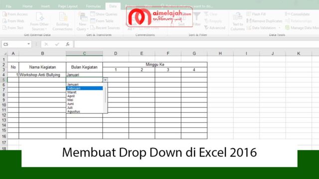 list5 Membuat Drop Down di Excel 2016