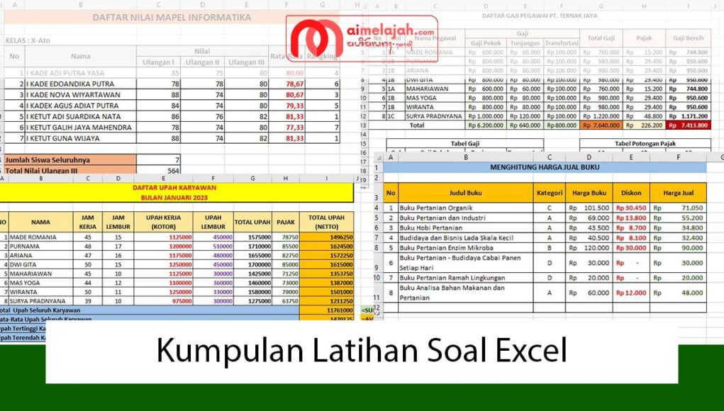 Kumpulan Latihan Soal Excel