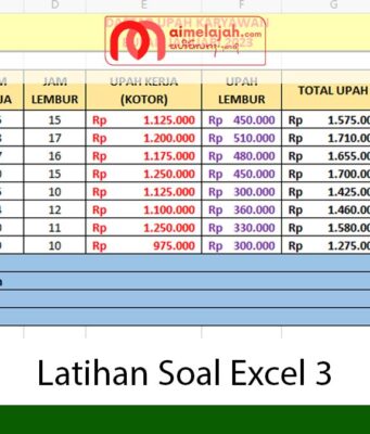 Latihan Soal Excel 3 Latihan Soal Excel 3