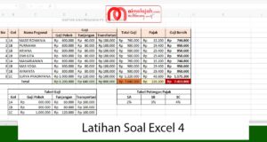 Latihan Soal Excel 4 Latihan Soal Excel 4