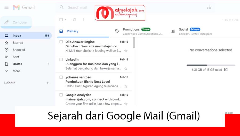 Sejarah dari Google Mail (Gmail)