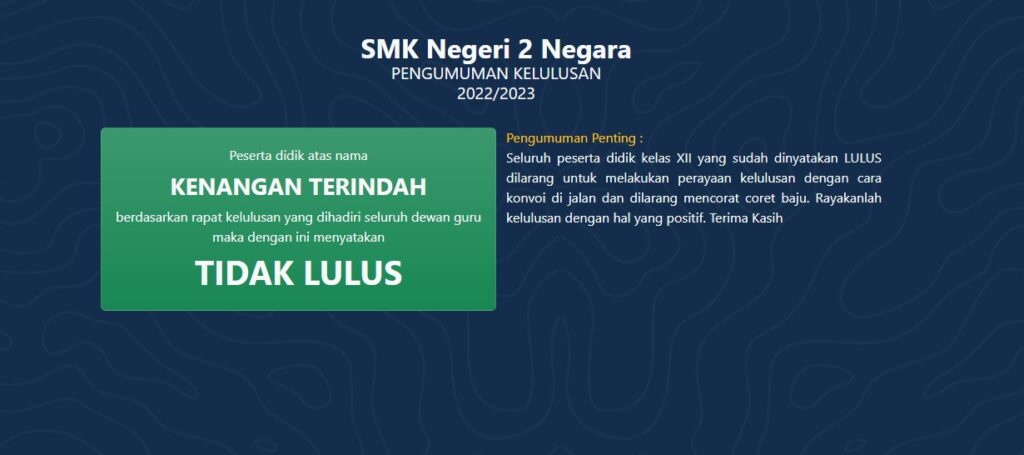 Cara Cek Kelulusan Kelas XII