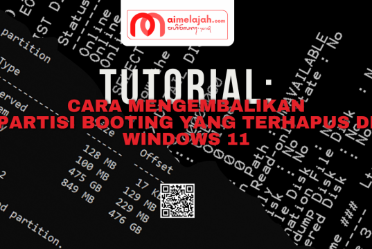 Cara mengembalikan Partisi Booting yang Terhapus di Windows 11